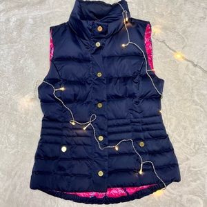 Lilly Pulitzer Navy Puffer Vest